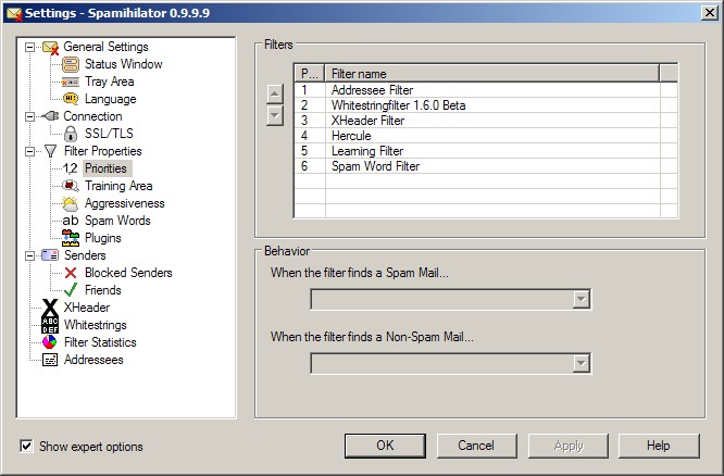 Spamihilator Filters